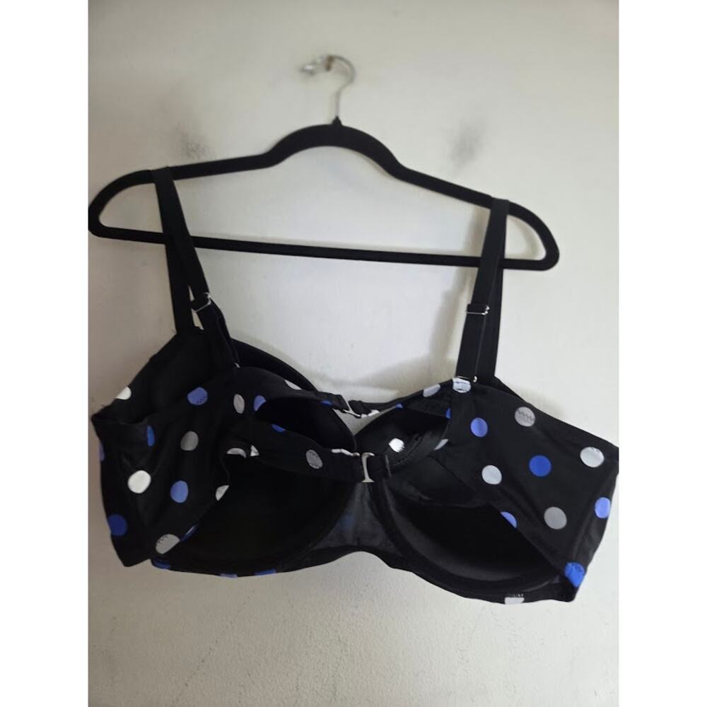 NWOT Swimsuits for All Black w/Blue Polka Dots 2 Pieces Full Bottom Bikini sz 20 - Picture 5 of 8